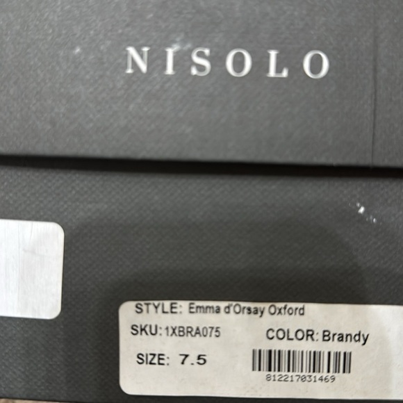 Nisolo Emma d’Orsay Oxford Leather Brandy Size 7.5 - Picture 11 of 11